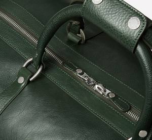 Sac de voyage en cuir vert forêt pour homme et femme, sac de week-end, sac de sport, sac de voyage, sac de transport, style vintage, luxe, durable, cadeau - Product Image 3