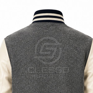 Wholesale <b>Men</b> Letterman <b>Jackets</b> Casual Outerwear With Personalized <b>Letter</b> Graphics Snap Front Contrast Sleeves - Product Image 5