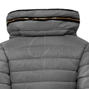 Chaquetas acolchadas con cremallera de Invierno para mujer personalizables con manga larga, tejido de punto transpirable con el logotipo de su propia marca - Product Image 4