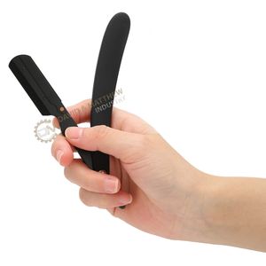 Afeitadora recta manual de acero inoxidable ligera al por mayor con diseño plegable para barberos - Product Image 6