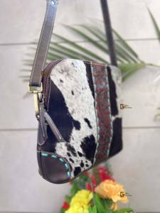 Nouveau Design Bohème Sac à Main en Cuir de Fourrure de Vachette pour Femmes Léger avec Fermeture à Glissière Lettre Décorée Grande Taille Vente Chaude - Product Image 2