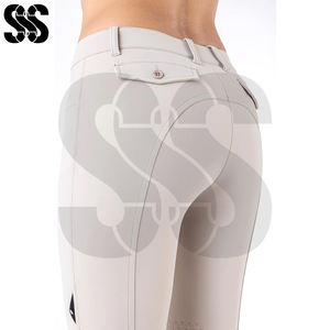 Pantalones de Equitación para Mujer, Transpirables, de Poliéster/Spandex, Elásticos, Duraderos, Cómodos, Corte Regular, Colores Personalizados - Product Image 6