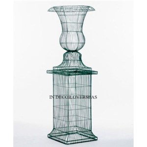 Lujosa calidad alambre de Metal de alta calidad chapado en oro único elegante diseñador conjunto de 2 decoración de centro de mesa DE BODA DE LA India - Product Image 4