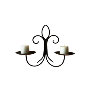 Bollos de pared de Material de Metal negro de calidad superior, bollos de pared con diseño de hoja clásica, soporte de iluminación, decoración festiva, portavelas - Product Image 5