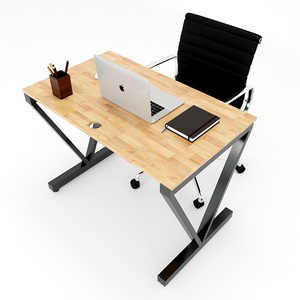 VConcept HBVC001 100x60 Dual Motor <b>Desk</b> Minimalist Oak Computer Table with Assembled Steel Legs for Office <b>Study</b> for Bedroom Use - Product Image 2
