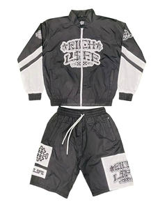 2026 New Custom Nylon <b>Wind</b> <b>Breaker</b> Zip up Hoodie and Shorts Set Men Windbreaker Short Set Men's Wholesale Outdoor Shorts Sets - Product Image 6