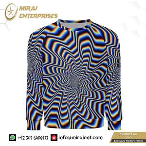 Sudadera psicodélica de ilusión focal para hombre, jersey de cuello redondo desgastado con estampado Trippy 3D, novedad transpirable térmica - Product Image 2
