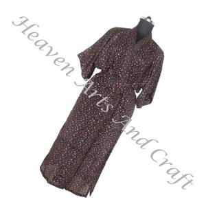 KL013 2024 colección de verano de seda larga Vintage Sari Kimono ropa informal larga de longitud completa Vintage Sari Kimono largo bohemio de verano - Product Image 3