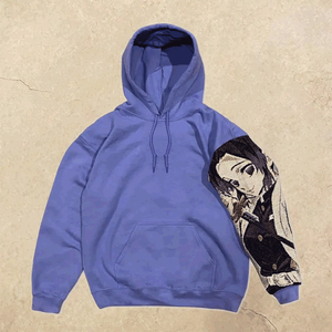 Oversized Men's French Terry Pullover <b>Hoodie</b> With Custom Logo <b>Long</b> Sleeve Solid Pattern <b>Blanket</b> <b>Hoodie</b> for Winter Wholesale - Product Image 2