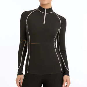 Capa Base ecuestre de rendimiento para mujer, transpirable, de secado rápido, cómoda camiseta interior para montar a caballo, capa Base personalizada - Product Image 1