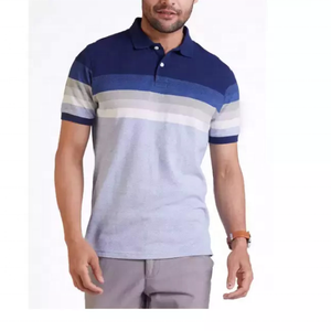 Camiseta con cuello vuelto para hombre, Polo a rayas de 200 gramos, Camiseta de calidad prémium hecha en Ghana - Product Image 6