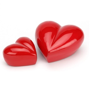 Urne funéraire violet clair de souvenir miniature de coeur en métal avec la conception d'étape de pied pour les cendres humaines - Product Image 6