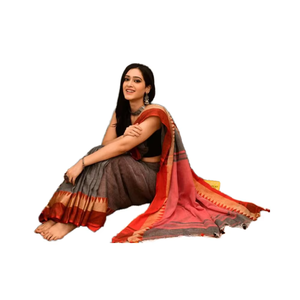 Sari Moderno Khadi con Blusa para Fiesta - Product Image 1