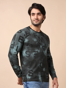 Camiseta de cuello de manga larga de algodón 100% de primera calidad, negra, elegante, cómoda, duradera, ecológica, transpirable, armario de secado rápido - Product Image 4