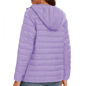 Chaqueta acolchada de manga larga con cremallera frontal para mujer, precio barato al por mayor, chaqueta acolchada transpirable de diseño personalizado para mujer - Product Image 2