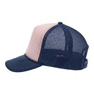 Casquette de baseball trucker 6 panneaux rose marine en maille avec bouton, imprimée par transfert thermique, réglable, unisexe, décontractée, vente en gros, logo personnalisé, haute qualité - Product Image 2