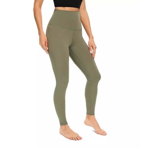 Capri de haute qualité avec poches, pantalon de sport d'entraînement, legging de Yoga taille haute personnalisé en Polyester Spandex pour femme, séchage rapide - Product Image 5