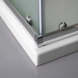 Cabine de douche rectangulaire Genoa 90x70 avec porte coulissante finition satinée 6 mm au design élégant - Product Image 4