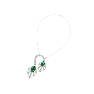 Collar de colgantes de moda para mujer de platino 950 con colgantes de Moissanite y corte de pera para aniversario - Product Image 3