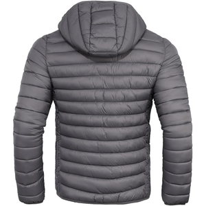 Chaqueta acolchada de invierno de último estilo con capucha, abrigo de plumón de patrón sólido para uso en exteriores, diseño personalizable del fabricante OEM - Product Image 6