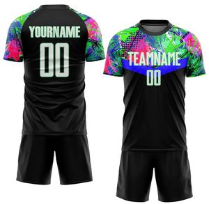 100% poliéster totalmente sublimado Kit de fútbol de diseño personalizado Logo Jersey Unisex adultos Francia conjunto uniforme - Product Image 5