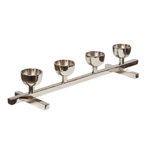 Lujoso soporte de vela de luz en T de metal hecho a mano clásico boda y Navidad hogar sala de estar decoración soporte individual - Product Image 1