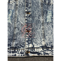 Veste en jean d'hiver pour homme sur mesure, style streetwear formel vintage avec broderies et boutons, OEM/ODM disponible