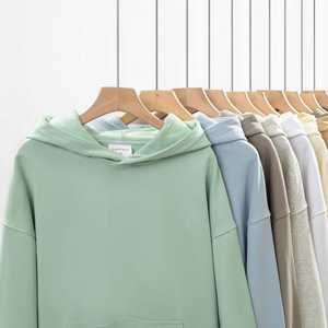 Sweats à capuche pour hommes de conception haut de gamme 2026, tissu 100% coton, grammage lourd, épaules tombantes, motif uni, taille XL, sweats à capuche pour hommes - Product Image 4