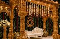 Desain Elegan Portabel Dapat Dilepas Modern Vintage Produk Terbaru Pilar Pernikahan Artifisial Mandap Tradisional Alas Gajah Kayu