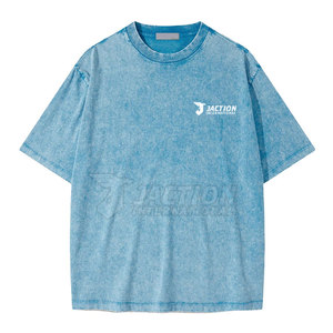 T-shirt 100% coton à séchage rapide pour hommes, design unique, coupe ample, imprimé, prix de gros, délavé à l'acide - Product Image 1