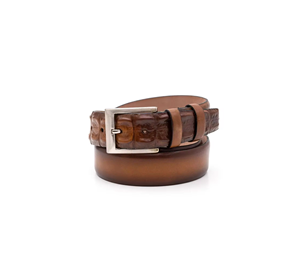 Ceinture en cuir véritable personnalisable faite à la main pour hommes Design perlé avec boucle en métal élégante Turquie - Product Image 1