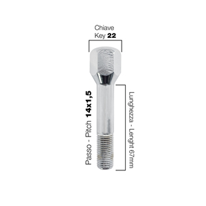 10 tornillos ch.22 14x1.5 l.67 mm - Product Image 2