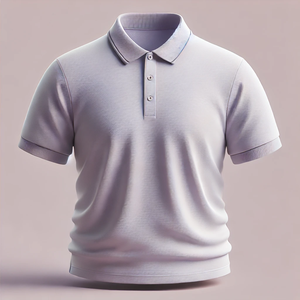 เสื้อยืดโปโลแขนสั้นสำหรับผู้ชายผ้าถักเบาระบายอากาศได้ดีมีเอกลักษณ์พิมพ์ลายโลโก้ - Product Image 3