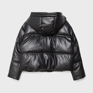 2023 bordado personalizado Logo cálido cuero Puffer abajo abrigo chaqueta mujer invierno Casual Original cuero burbuja acolchado 2023 chaquetas - Product Image 2