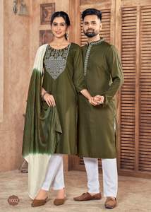 Últimos Diseños Modernos y Tradicionales de Kurti, Pantalón y Dupatta para Mujer, y Kurta y Pijama para Hombre, para Festivales y Fiestas - Product Image 6