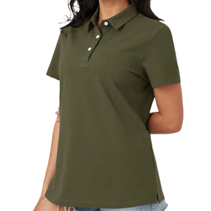 La mejor tela amigable con la piel 2025 Logotipo personalizado más vendido Polos de excelente calidad para mujeres - Product Image 1