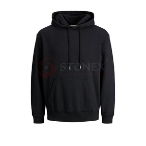 Pull-over à capuche oversize unisexe en gros pour hommes avec logo personnalisé en polaire épaisse imprimée pour l'hiver - Product Image 1