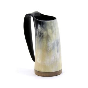 Taza de cuerno vikingo para beber de alta calidad, jarra pulida de animales y estilo náutico, artesanías naturales para venta al por mayor - Product Image 3
