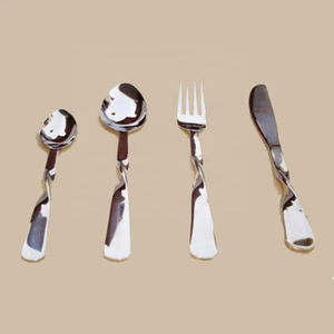 Juego de cubiertos con mango estilo Zig Zag, cubiertos modernos y elegantes, perfectos para mesa de comedor, cocina y ocasiones especiales - Product Image 4