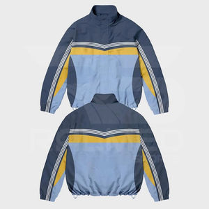 Polyester/Nylon Casual Solid Windbreaker Tracksuit Custom Logo Oversized Waterproof 2-Piece Zipper Jacket and <b>Trouser</b> Set Unisex - Product Image 2