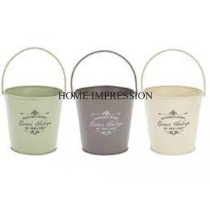 Premier nouveau planteur de décoration de fleurs élégant en galvanisé rond fait à la main jardinières et pots de fleurs à bon prix - Product Image 5