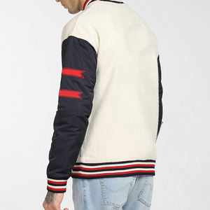 Vente en gros veste grande taille avec broderie personnalisée pour hommes universitaires veste letterman en toile à manches longues en laine de haute qualité et respirante - Product Image 4