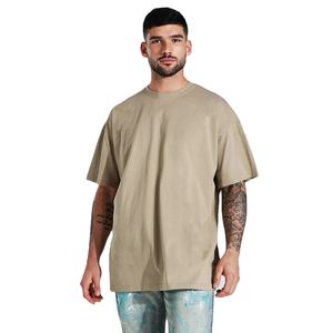 Vente en gros de t-shirts vierges respirants 100% coton à manches courtes surdimensionnés délavés à l'acide pour hommes vêtements vintage délavés à l'acide - Product Image 6