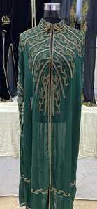 ชุดเดรสยาวแบบมุสลิมสไตล์โมร็อกโก ดูไบ แบบเรียบง่าย ประดับด้วยลูกปัด งานฝีมือ  เป็นมิตรกับสิ่งแวดล้อม เหมาะสำหรับงานปาร์ตี้ งานแต่งงาน  ชุดชายหาด  ทันสมัย - Product Image 2