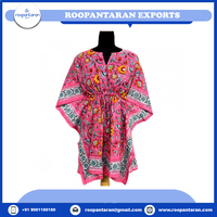 Nouvelle arrivée, robe kaftan de plage grande taille, taille standard, 100% coton, imprimé à la main, magnifiques kaftans de plage pour la vente en gros
