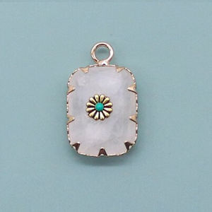 925 plata esterlina rectángulo Arco Iris piedra lunar cristiano encanto colgante-estilo bohemio Unisex colgante encantos - Product Image 1