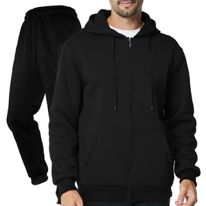 Survêtement de mode pour hommes sweat à capuche à fermeture éclair et pantalons de survêtement deux pièces sport Fitness Jogging ensembles décontractés - Product Image 6