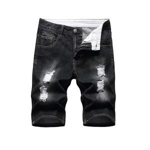 Pantalones cortos vaqueros de algodón de alta calidad para hombre, talla XS 100%, ropa deportiva informal lavada, decoración de patrón sólido, venta al por mayor, baratos - Product Image 1