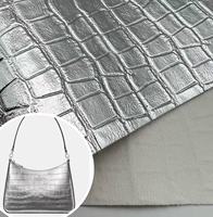 Sac en cuir vegan à motif crocodile métallisé tendance, en cuir PU, tissu en cuir synthétique