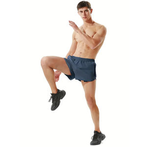Short d'été en soie glacée respirant pour hommes Short de sport unisexe en polyester spandex à séchage rapide - Product Image 5